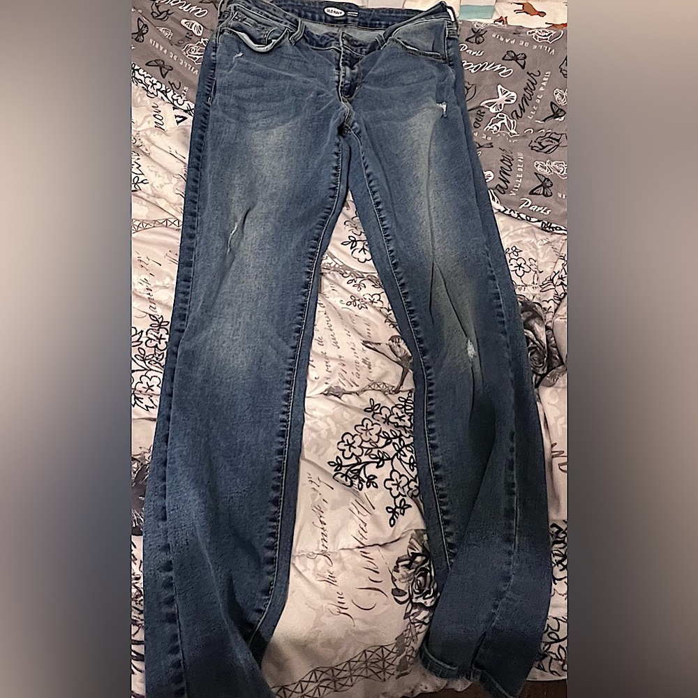 Old Navy Rockstar Super Skinny Jeans & Straight High Rise Jeans